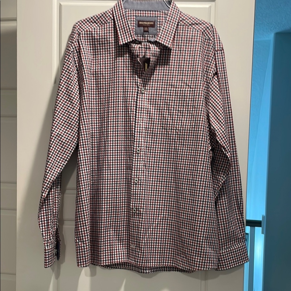 Men's Checkered Shirt - Red and Blue